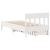vidaXL Bed Frame without Mattress White 100x200 cm Solid Wood Pine