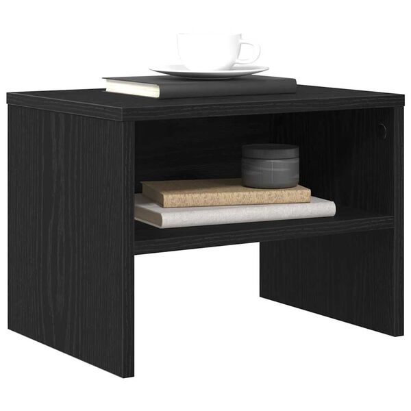 vidaXL Bedside Cabinet 2 pcs Black oak 40 x 40 x 30 cm Engineered wood
