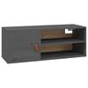 vidaXL Wall Cabinet Grey 80x30x30 cm Solid Wood Pine