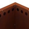 vidaXL Smokeless Fire Pit Brown 48 x 48 x 50 cm Weathering Steel