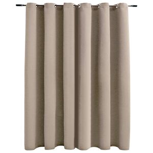 vidaXL Blackout Curtain with Metal Rings Beige 290x245 cm