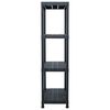 vidaXL Storage Shelf Racks 2 pcs Black 60x30x138 cm Plastic