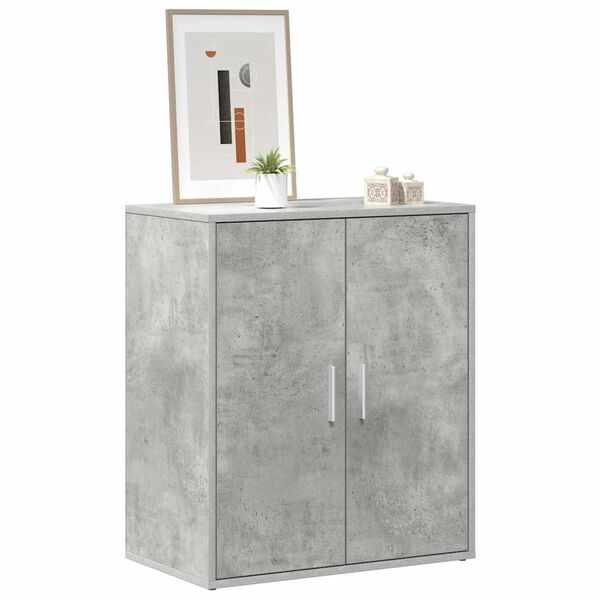 vidaXL Shoe Cabinet Concrete Grey 60x35x70 cm Engineered Wood