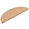 vidaXL Stair Mats 15 pcs 56x17x3 cm Gold Half Round