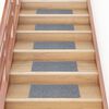 vidaXL Stair Mats Self-adhesive 15 pcs 60x25 cm Light Grey Rectangular