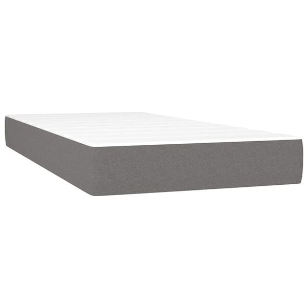 vidaXL Pocket Spring Bed Mattress Dark grey 120 x 190 x 20 cm Foam
