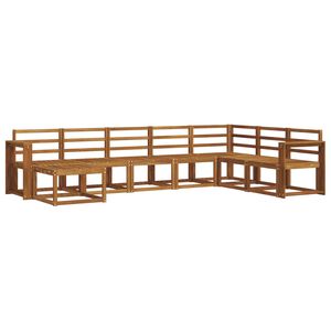 vidaXL Outdoor Sofa Set 8 pcs Natural Solid Acacia Wood