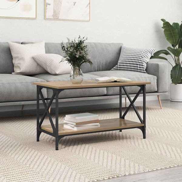 vidaXL Coffee Table Artisan oak 80 x 45 x 45.5 cm Engineered wood