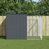 vidaXL Dog House with Run Anthracite 214x253x181 cm Galvanised Steel