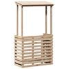 vidaXL Outdoor Bar Table with Roof 112,5x57x195,5 cm Solid Wood