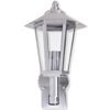 vidaXL Outdoor Uplight Wall Lantern with Sensor Stainless Steel