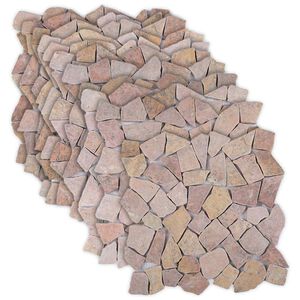 vidaXL Mosaic Tiles Red 30 x 30 cm Marble