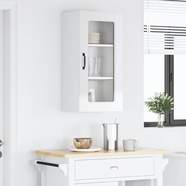 vidaXL Kitchen Cabinet Kalmar High Gloss White 40 x 31 x 80 cm