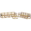 vidaXL Outdoor Sofa Set 9 pcs White 59 x 59 x 37 cm Solid Acacia Wood