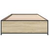 vidaXL Bed Frame without Mattress Sonoma Oak 75x190 cm Small Single