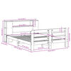 vidaXL Bed Frame without Mattress 135x190 cm Double Solid Wood Pine