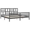 vidaXL Bed Frame without Mattress Grey 200x200 cm Solid Wood