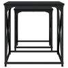 vidaXL Nesting Coffee Tables 2 pcs Black Engineered Wood