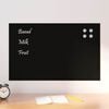 vidaXL Wall-mounted Magnetic Board Black 80x50 cm Tempered Glass