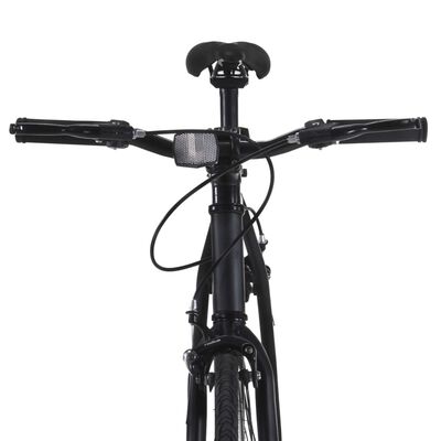 vidaXL Fixed Gear Bike Black and Orange 700c 59 cm