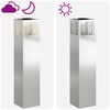 vidaXL Solar LED Pathway Light 2 pcs Silver Galvanized
