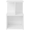 vidaXL Bedside Cabinet High Gloss White 35x35x55 cm Engineered Wood