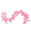 vidaXL Christmas Flower Garlands 6 pcs Dark Pink 180 cm