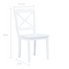 vidaXL 5 Piece Dining Set Solid Rubber Wood White