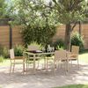vidaXL Garden Dining Set 5 pcs Beige Poly Rattan