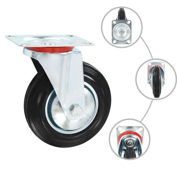 vidaXL Swivel Casters 4 pcs 160 mm