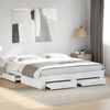 vidaXL Bed Frame with Drawers without Mattress White 180x200 cm Super King