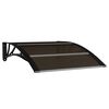 vidaXL Door Canopy Black 100x75 cm Polycarbonate