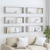vidaXL Wall Cube Shelf 6 pcs Concrete Grey 80x15x26.5 cm Engineered Wood