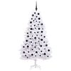 vidaXL Artificial Hinged Christmas Tree White 180 cm PVC and Steel