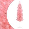 vidaXL Artificial Slim Christmas Tree 120 cm PVC and Steel Pink