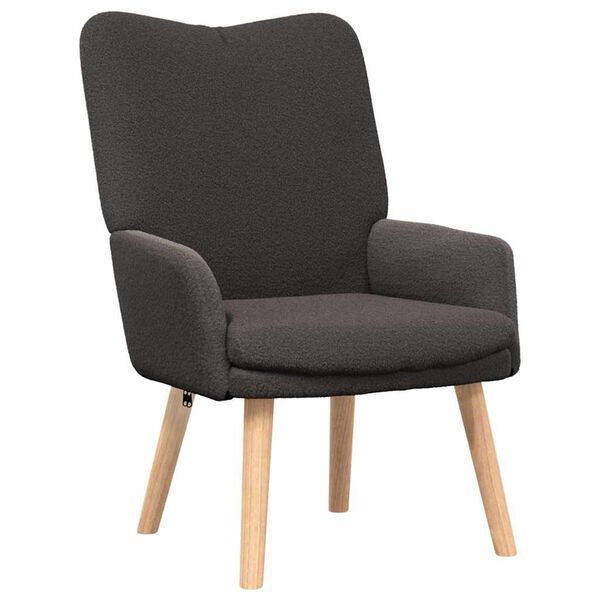 vidaXL Armchair Dark Grey 63 x 67 x 94 cm Sherpa Fabric