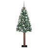 vidaXL Slim Christmas Tree Green 210 cm PVC and Solid Pine wood