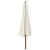 vidaXL Garden Parasol with Wooden Pole 330 cm Sand White