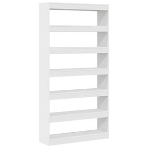 vidaXL Book Cabinet 6-Tier 100 x 30 x 198 cm Engineered Wood White