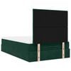 vidaXL Ottoman Bed with Mattresses Dark Green 120x200cm Velvet