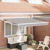 vidaXL Awning Retractable Light grey 3 x 2.5 m Polyester and metal