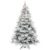 vidaXL Artificial Christmas Tree with 300 LEDs White 240 cm PE and PVC