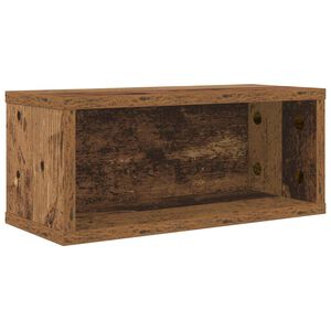 vidaXL CD Storage Rack Old Wood 40 x 17 x 17 cm Engineered Wood