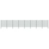 vidaXL Fence Panel with Posts Iron 1385x200 cm Green