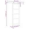 vidaXL Sliding Door White 78 x 211 cm Solid Pine Wood