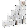 vidaXL Storage Cube Organiser with 15 Cubes Transparent PP