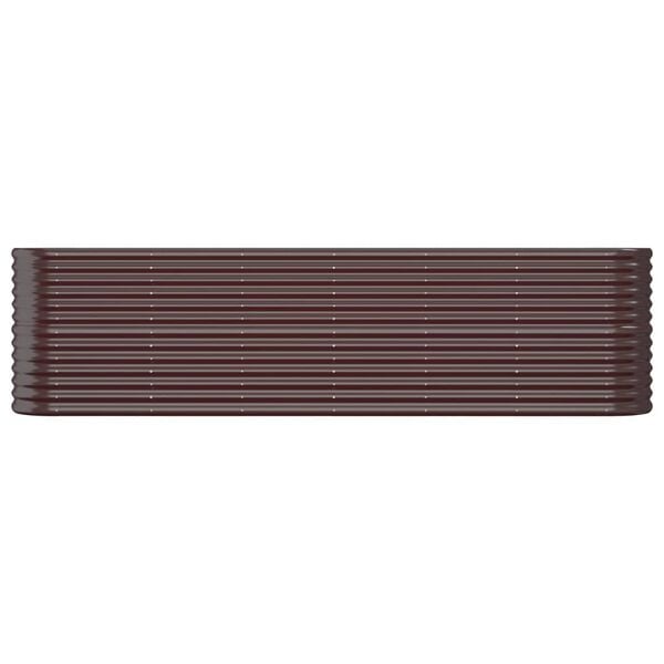 vidaXL Garden Raised Bed Galvanised Steel 260x40x68 cm Brown