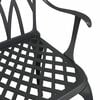 vidaXL Garden Chair 2 pcs Black 55 x 56.5 x 91cm Aluminium