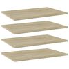 vidaXL Bookshelf Boards 4 pcs Sonoma Oak 60x40x1,5 cm Engineered Wood