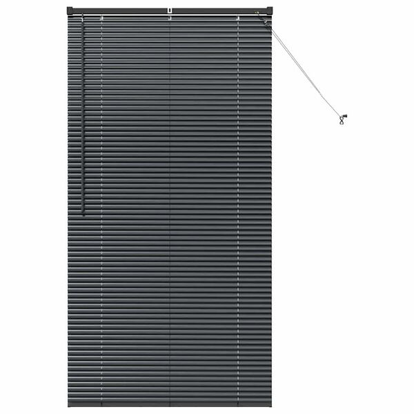 vidaXL Venetian Blinds Height Adjustable Black 175 x 85 cm Aluminium